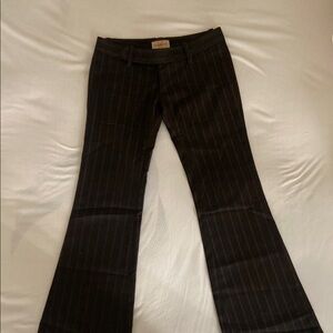 Frankie B Black Pinstripe Flared Pants sz 0
